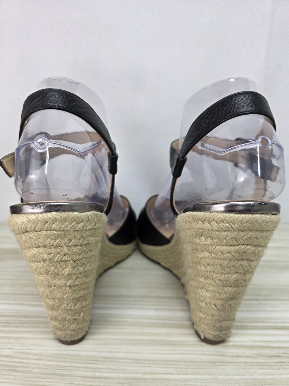 Cole Haan Hart Black Espadrille Wedge Sandals Size 9B - Picture 10 of 11